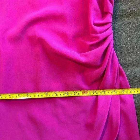 A.L.C Jane crepe Mini Dress in Hot Pink Long Sleeve wrap ALC 6 Christmas Holiday - Picture 13 of 16